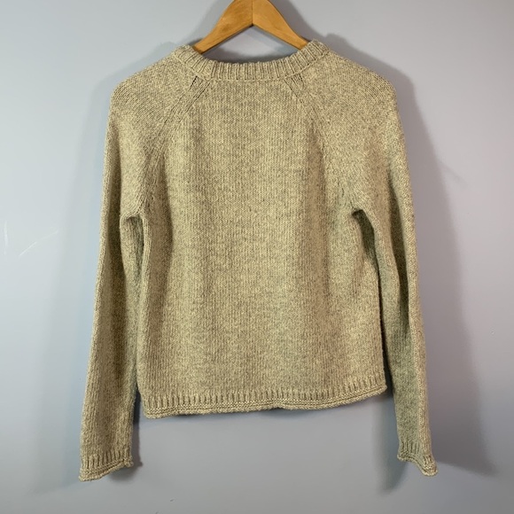 Madewell gray alpaca blend red white DREAMER knit crewneck sweater size xs - Picture 4 of 8